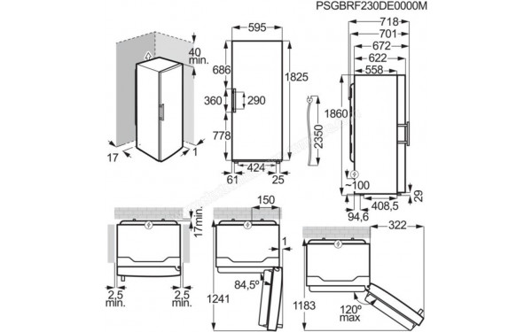 AEG ORK8M391DL - Dimensions