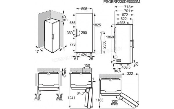 AEG ORK8M391DX - Dimensions