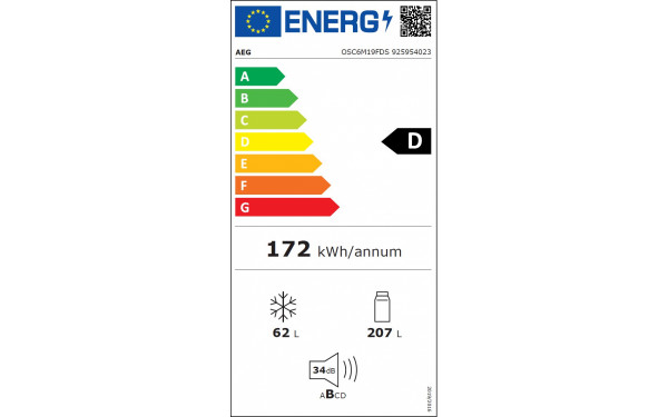 AEG OSC6M19FDS - &Eacute;tiquette &eacute;nergie v2