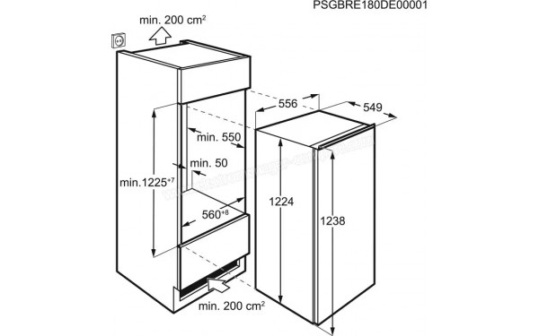 AEG OSF5O121DF - Dimensions