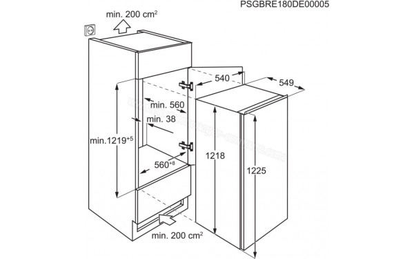 AEG OSF6D12ES - Dimensions