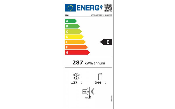 AEG RCB646E3MB - &Eacute;tiquette &eacute;nergie v2