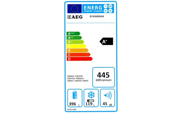 AEG S75300DNX0 - &Eacute;tiquette &eacute;nergie