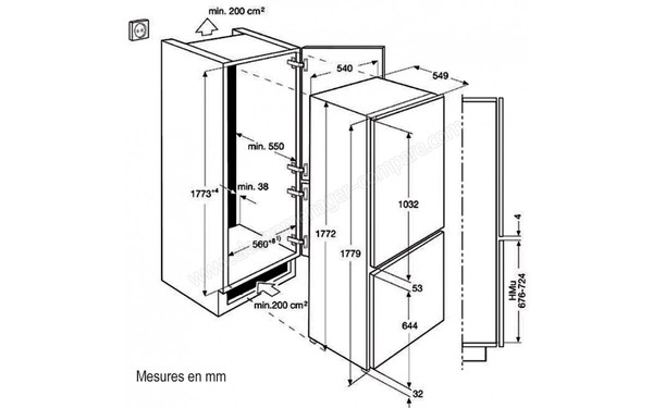 AEG SCE81816TS - Sch&eacute;ma d'encastrement