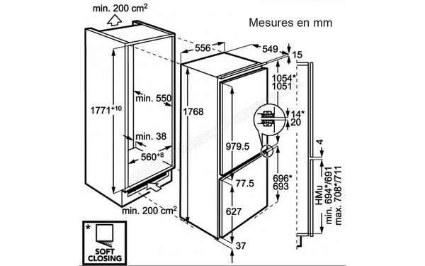 AEG SCE81864TC - Sch&eacute;ma d'encastrement