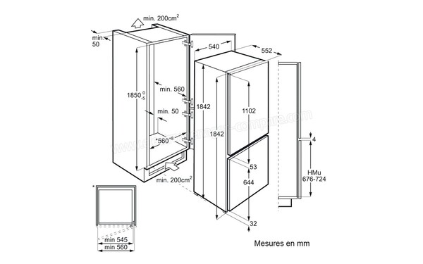 AEG SCE81911TS - Sch&eacute;ma d'encastrement
