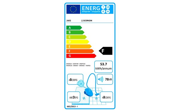 AEG SCORIGIN - &Eacute;tiquette &eacute;nergie