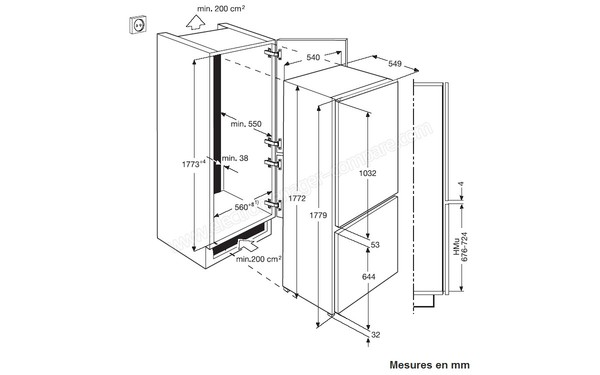 AEG SCT71800S1 - Schema d'encastrement