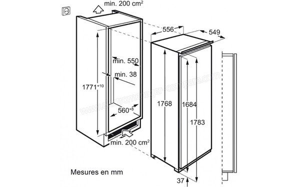 AEG SKE81826ZC - Sch&eacute;ma d'encastrement
