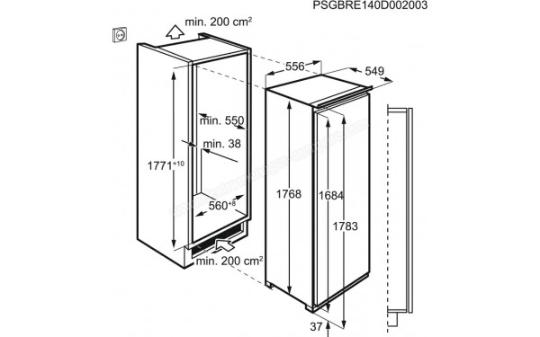 AEG SKE818E1DC - Dimensions