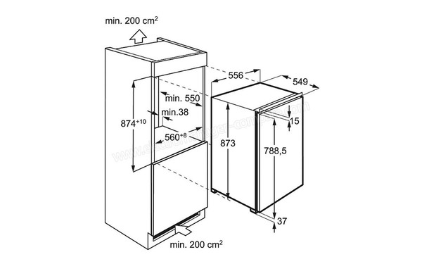 AEG SKS98800C0 - Schema d'encastrement