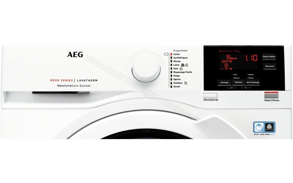 AEG T8DBD844G - Panneau de commandes (cr&eacute;dit : Darty)