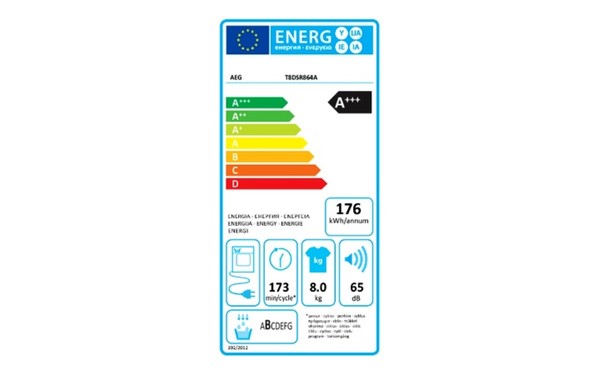 AEG T8DSR864A - &Eacute;tiquette &eacute;nergie