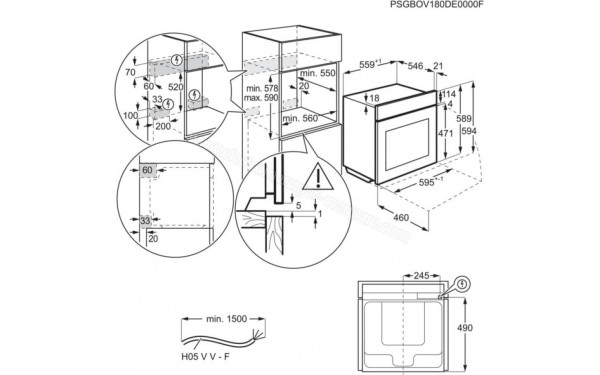 AEG TA5PB53XAB - Dimensions