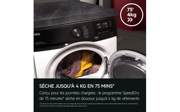 AEG TE7G9GBP - Programme SpeedDry