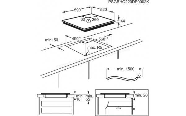AEG TI63IQ30FZ - Dimensions