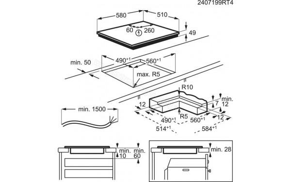 AEG TI64IB10IZ - Dimensions