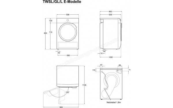 AEG TR70A2K8CO - Dimensions