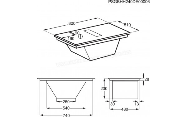 AEG TU84CF43CB - Dimensions