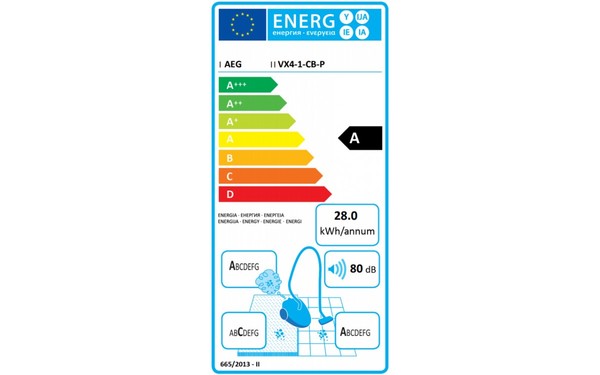 AEG VX4-1-CB-P - &Eacute;tiquette &eacute;nergie