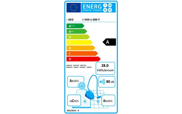 AEG VX4-1-GM-T - &Eacute;tiquette &eacute;nergie