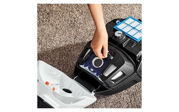 AEG VX6-1-IW-5 - Vue 3/4 droite capot ouvert