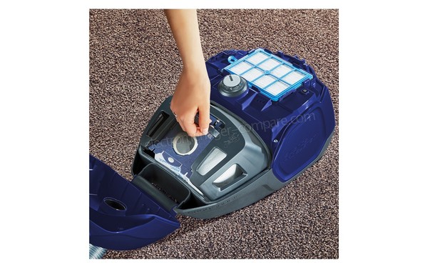 AEG VX7-1-DB - Vue 3/4 droite capot ouvert