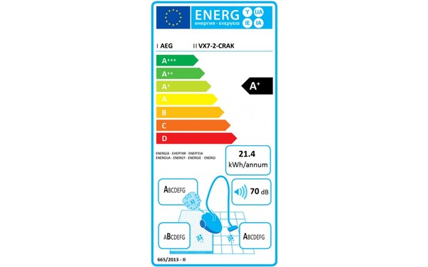 AEG VX7-2-CRAK - &Eacute;tiquette &eacute;nergie