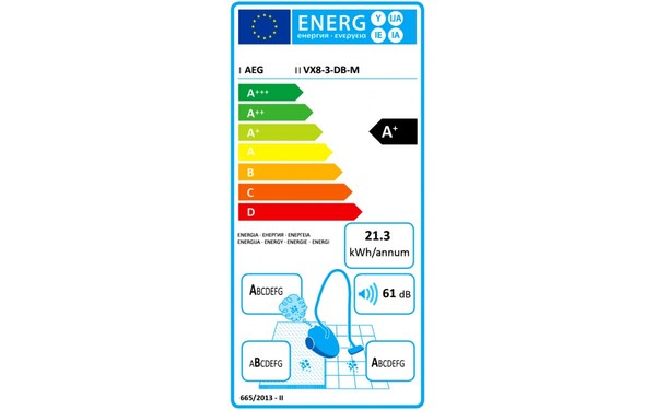 AEG VX8-3-DB-M - &Eacute;tiquette &eacute;nergie