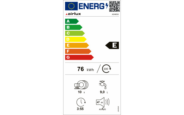 AIRLUX ADI4050 - &Eacute;tiquette &eacute;nergie v2
