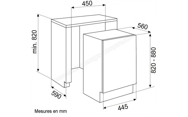 AIRLUX ADI45 - Schema d'encastrement