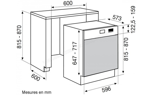 AIRLUX ADS925IX - Schema d'encastrement