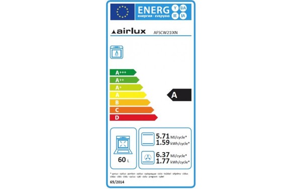AIRLUX AFSCW21IXN - &Eacute;tiquette &eacute;nergie