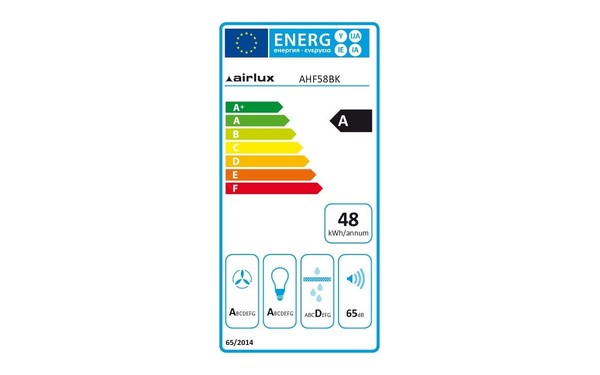 AIRLUX AHF58BK - &Eacute;tiquette &eacute;nergie
