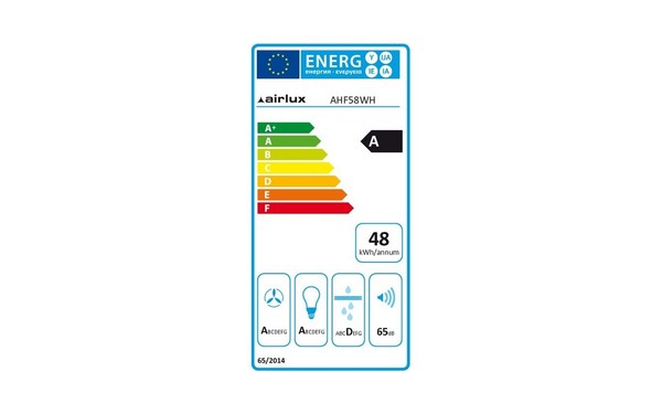 AIRLUX AHF58WH - &Eacute;tiquette &eacute;nergie
