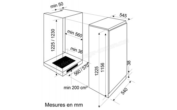 AIRLUX ARI210MA - Sch&eacute;ma d'encastrement