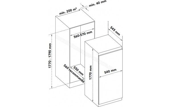 AIRLUX ARI290TU - Dimensions
