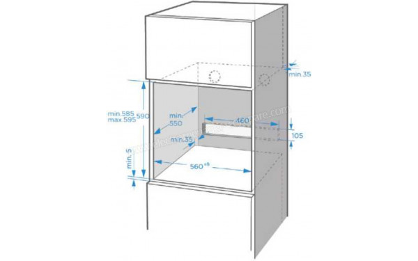 AMICA ACOMBI72FMOA - Dimensions