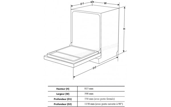 AMICA ADF1423X/1 - Dimensions