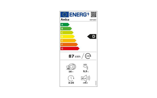 AMICA ADF1603 - &Eacute;tiquette &eacute;nergie v2