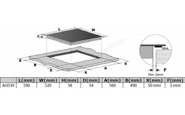 AMICA AI3539 - Sch&eacute;ma technique