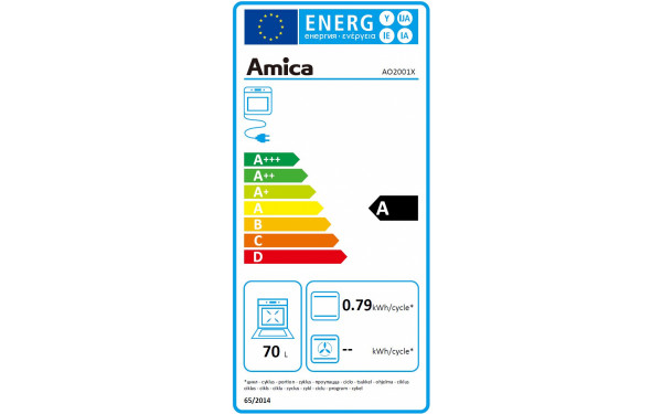 AMICA AO2001X - &Eacute;tiquette &eacute;nergie