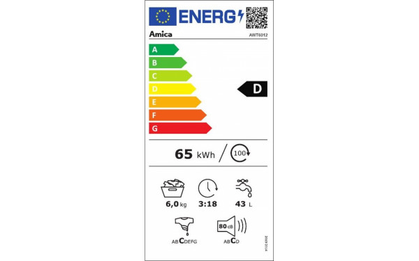 AMICA AWT6012 - &Eacute;tiquette &eacute;nergie v2