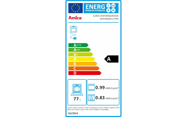 AMICA ED37610X - &Eacute;tiquette &eacute;nergie