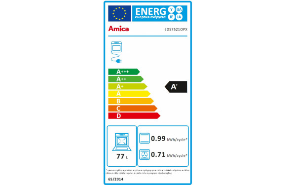AMICA ED57521OPX - &Eacute;tiquette &eacute;nergie