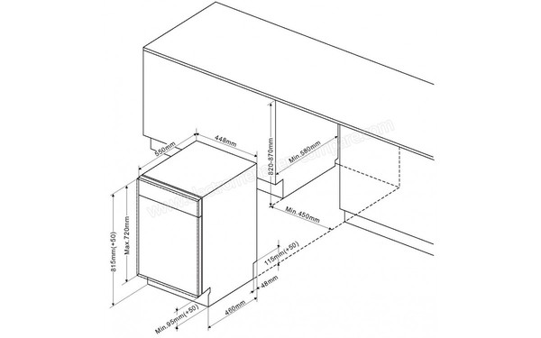 AMICA EGSP 14968 V - Sch&eacute;ma d'encastrement