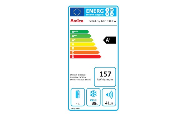 AMICA GB15341W - &Eacute;tiquette &eacute;nergie