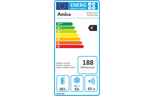 AMICA KGCR387100L - &Eacute;tiquette &eacute;nergie