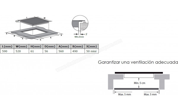 AMSTA AMTI641F - Dimensions
