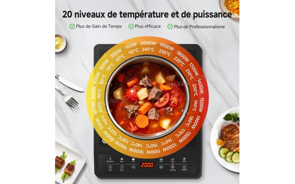 AMZCHEF CE-SK-20IHG26-BK - Vue des programmes